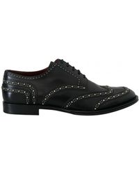 Dolce & Gabbana - Leather Derby Dress Studded Shoes - Lyst