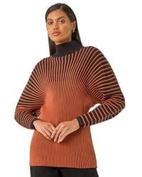 Roman - Colour Block Stripe Knit Jumper - Lyst