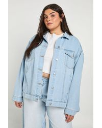 Boohoo - Plus Oversized Denim Jacket - Lyst