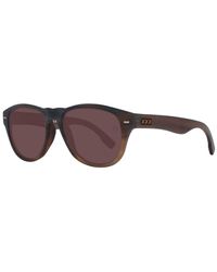 Zegna - Trapezium Sunglasses With Horn Frame And Lenses - Lyst