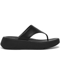 Fitflop - F-Mode Leather Flatform Toe Post Sandals All - Lyst
