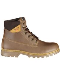 Carrera - Chic Lace-Up Boots With Contrasting Details - Lyst