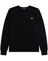 Fred Perry - Graphic Laurel Wreath Jumper Cotton - Lyst