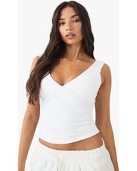DSGN Studio - Sculpt Wrap Front Padded Vest Top - Lyst
