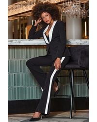 Sosandar - Kick Flare Trousers With Contrast Side Stripe - Lyst