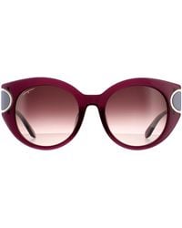 Ferragamo - Salvatore Zonnebril Sf840Sa 500 Wine Gradiënt - Lyst