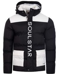 Soulstar - Soul Star Quilted Puffer Jacket Hooded Winter Coat - Lyst
