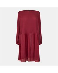 BOSS - Dasie Crew Neck Long Sleeve Knee Length Dress - Lyst