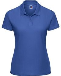Russell - Ladies Classic Plain Polycotton Polo Shirt (Bright Royal) - Lyst