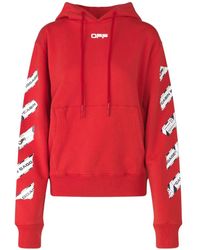 Off-White c/o Virgil Abloh - Airport Tape Diag Hoodie Cotton - Lyst