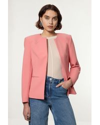Karen Millen - Compact Stretch Tailored Seam Detail Blazer - Lyst