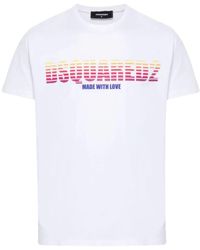 DSquared² - Cool Fit Made With Love Logo T-Shirt Cotton - Lyst