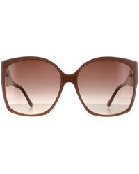 Jimmy Choo - Square Nude Glitter Gradient 90041091 - Lyst