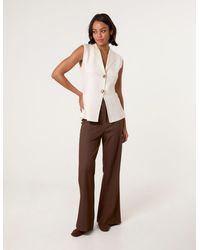 Blue Vanilla - Button Front Tailored Vest - Lyst