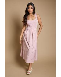 Oasis - Petite Embellished Sweetheart Midi Dress - Lyst