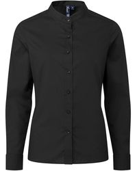 PREMIER - Ladies Grandad Collar Formal Shirt - Lyst
