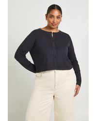 Boohoo - Plus Long Sleeve Knit Rib Top - Lyst