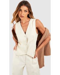 Boohoo - Tailored Woven Waistcoat - Lyst