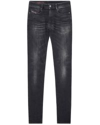 DIESEL - Sleenker Destroyed Reinforced Denim Skinny Jeans Cotton - Lyst