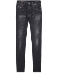 DIESEL - Sleenker Destroyed Reinforced Denim Skinny Jeans Cotton - Lyst