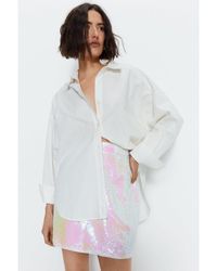 Warehouse - Premium Sequin Mini Skirt - Lyst