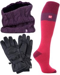 Heat Holders - Ladies Ski Set Neck Warmer Gloves & Thermal Ski Socks Winter Wear - Lyst