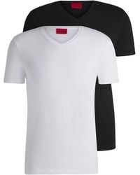 HUGO - 2 Pack Of V-neck T-shirts - Lyst