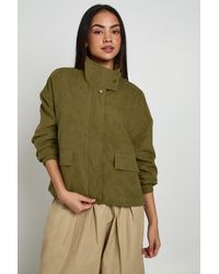 Boohoo - Peached Funnel Neck Zip Through Jacket - Lyst