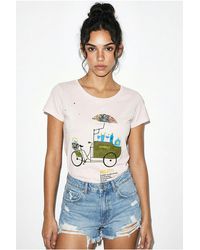 Bianco Lucci - Embroidered Printed Crew Neck T-Shirt - Lyst