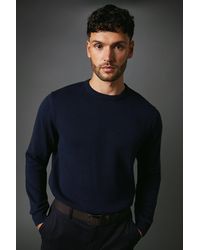 MAINE - Premium Pure Cotton Crew Neck Jumper - Lyst