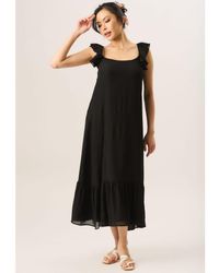 Gini London - Ruffle Short Sleeve Maxi Dress - Lyst