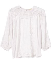FatFace - Cotton Broderie Lace Blouse - Lyst