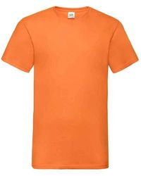 Fruit Of The Loom - Valueweight V Neck T-Shirt Cotton - Lyst