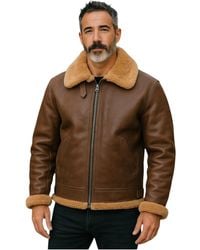 Infinity Leather - Ginger B3 Ww2 Sheepskin Flying Aviator Jacket-Seshego - Lyst