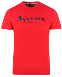 Aquascutum - London Brand Logo T-Shirt - Lyst