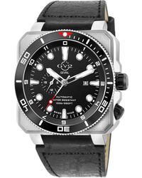 Gv2 - Xo Submarine, Swiss Automatic Dial Genuine Italian Handmade Leather Watch - Lyst