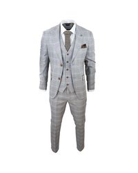 Paul Andrew - Light 3 Piece Velvet Trims Tailored Fit Suit Leather - Lyst