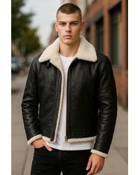 Infinity Leather - Cream B3 Aviator Real Sheepskin Flying Jacket-Hobart - Lyst
