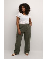 Kaffe - Casual Broek Loose Fit Grape Leaf - Lyst