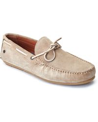 Base London - Brooks Leather Sand Loafers - Lyst
