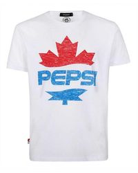 DSquared² - X Pepsi Maple Leaf T-Shirt Cotton - Lyst
