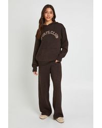 Boohoo - Sports Club Oversized Knitted Hoodie And Trouser - Lyst