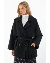 Hiccup - Double-Breasted Belted Trench Coat - Lyst