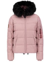 Alpha Industries - Hooded Puffer Alpha Winter Jacket - Lyst