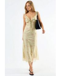 Hiccup - Floral V-Neck Midi Dress - Lyst