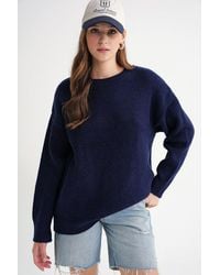 MixRay - Long Sleeve Ribbed Knit Sweater - Lyst