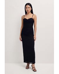 MissPap - Premium Tulle Lace Trim Maxi Dress - Lyst