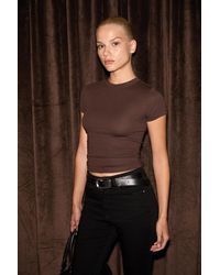 Grimelange - Slim Fit Crop Crew Neck T-Shirt - Lyst