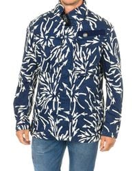 G-Star - Overshirt Jacket With Zipper And Buttons Closure D01813 - Lyst