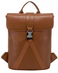 Smith & Canova - Smooth Leather Buckle Backpack - Lyst